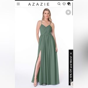 Azazie Cora Eucalyptus Size A4 - Bridesmaid Dress - No Alterations